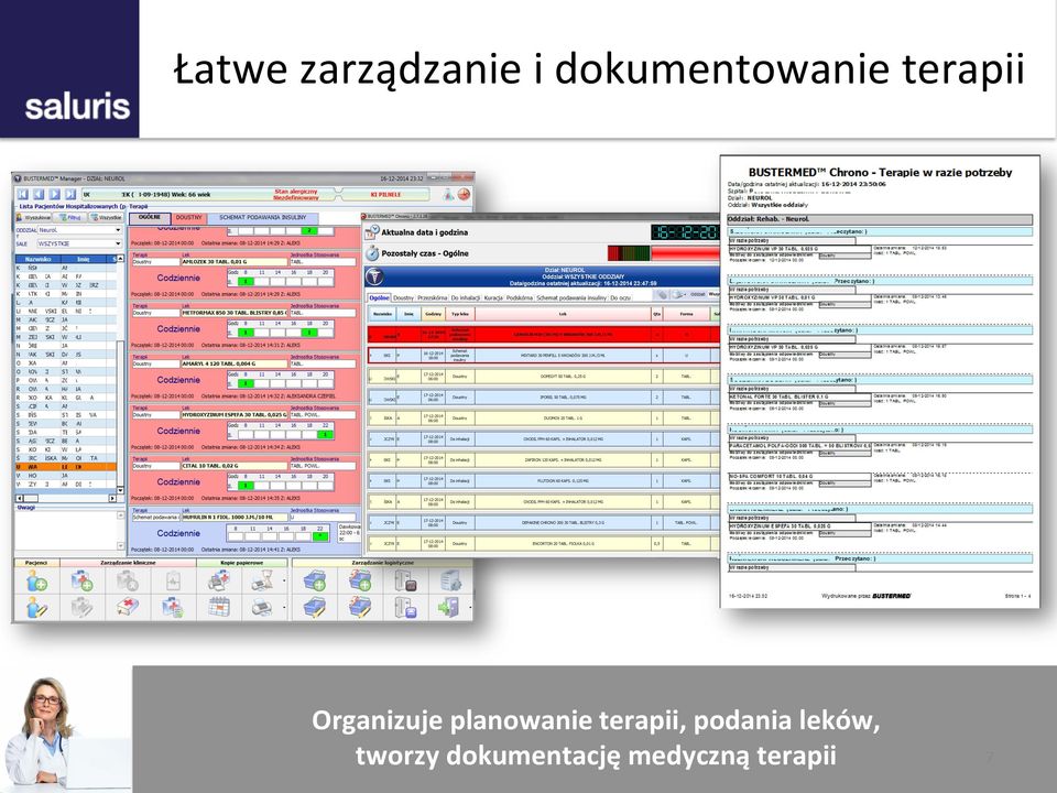 Organizuje planowanie terapii,