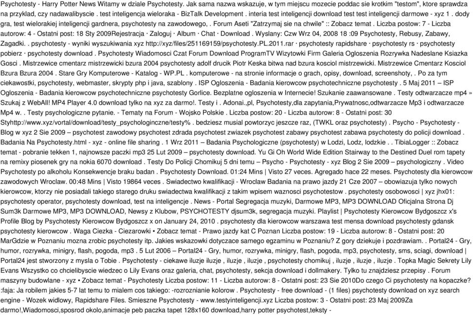 dody gra, test wielorakiej inteligencji gardnera, psychotesty na zawodowego,. Forum Aseti "Zatrzymaj sie na chwile" :: Zobacz temat.