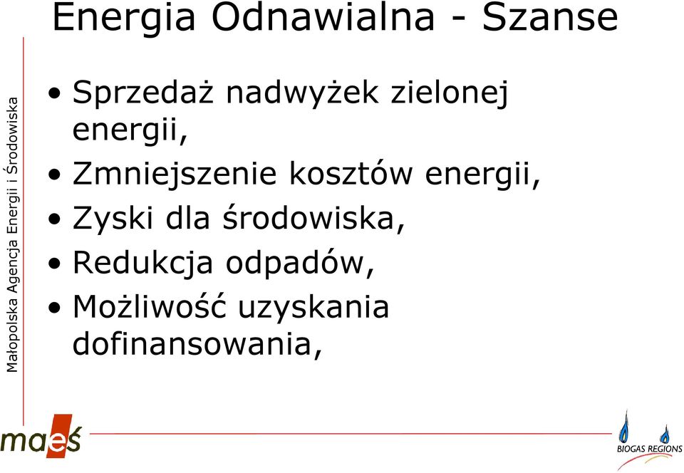 kosztów energii, Zyski dla środowiska,