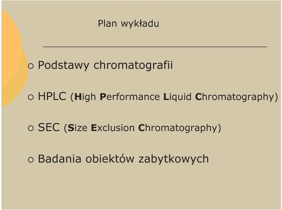 Chromatography) SEC (Size Exclusion