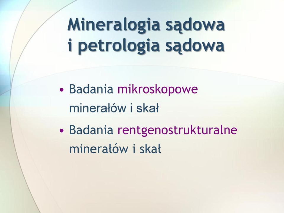 mikroskopowe minerałów i skał