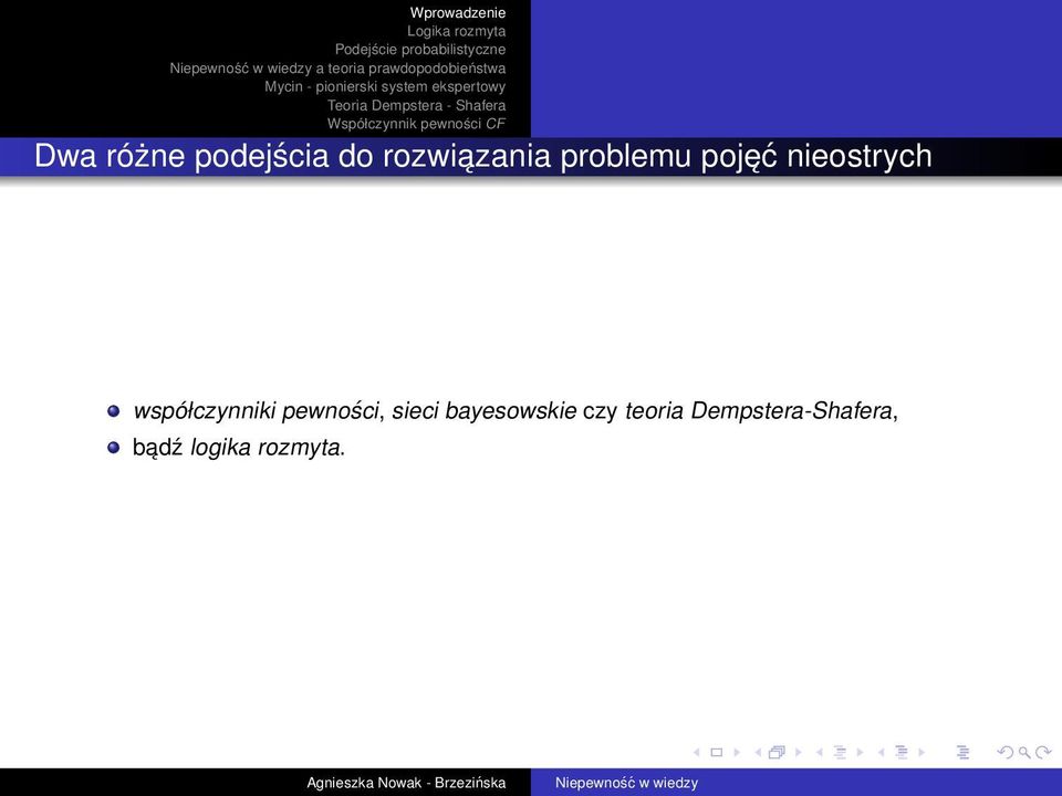 współczynniki pewności, sieci