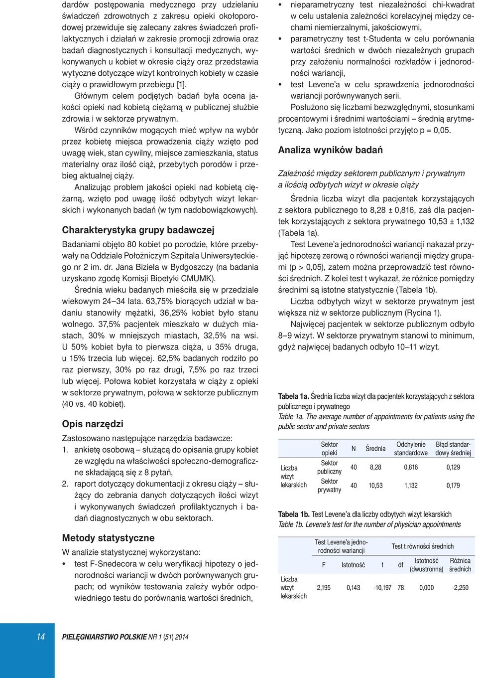 Głównym celem podjętych badań była ocena jakości opieki nad kobietą ciężarną w publicznej służbie zdrowia i w sektorze prywatnym.