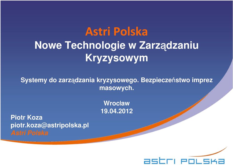 Bezpieczeństwo imprez masowych.