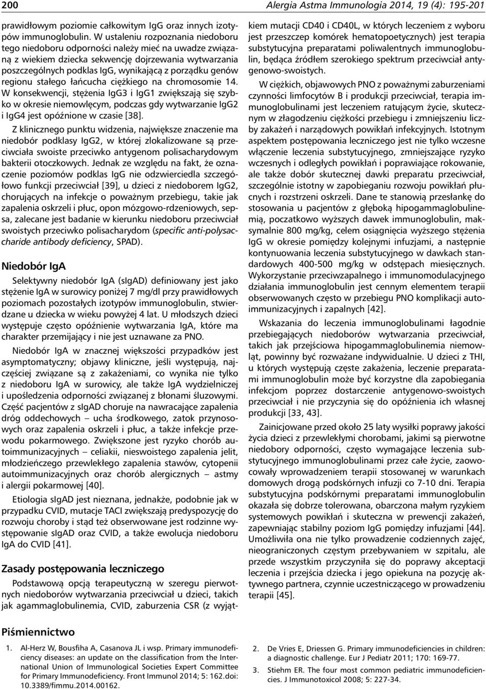 regionu stałego łańcucha ciężkiego na chromosomie 14.