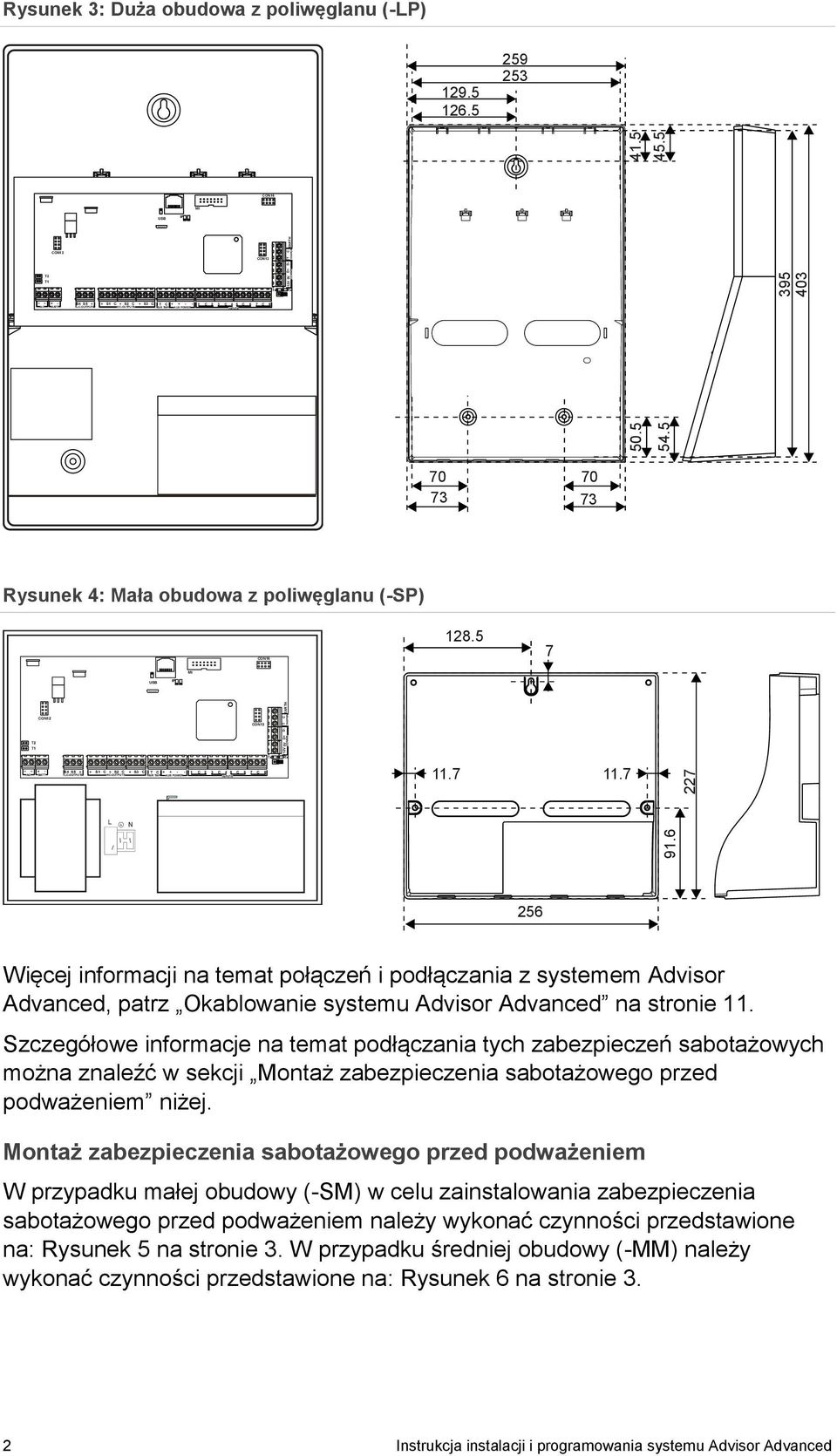 Mała obudowa z poliwęglanu (-SP) CON16 128.