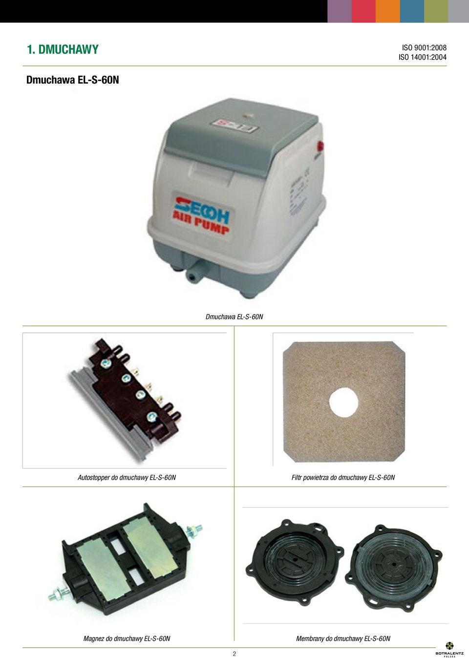 Filtr powietrza do dmuchawy EL-S-60N Magnez