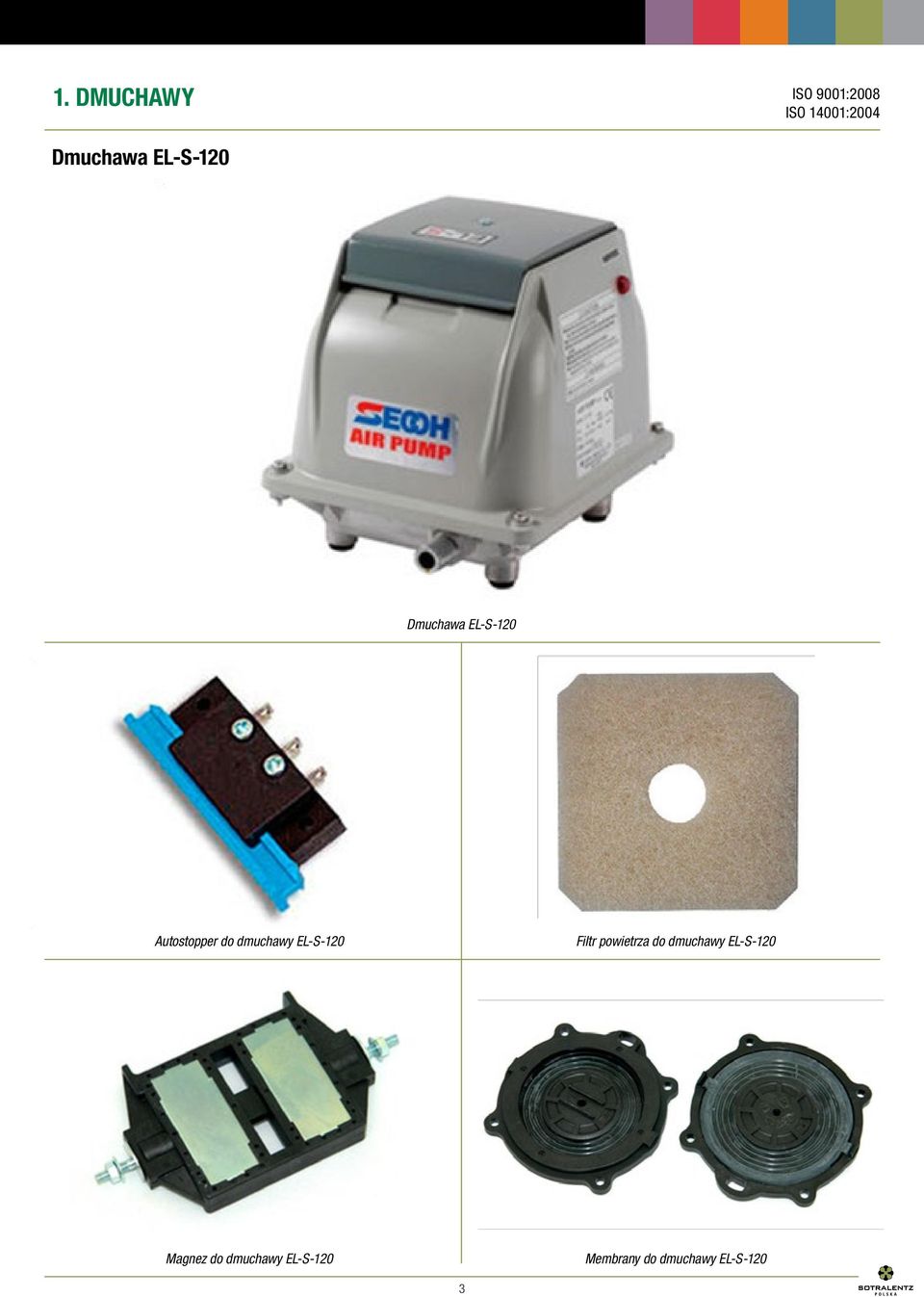 Filtr powietrza do dmuchawy EL-S-120 Magnez
