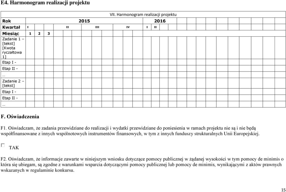 Oświadczenia F1.