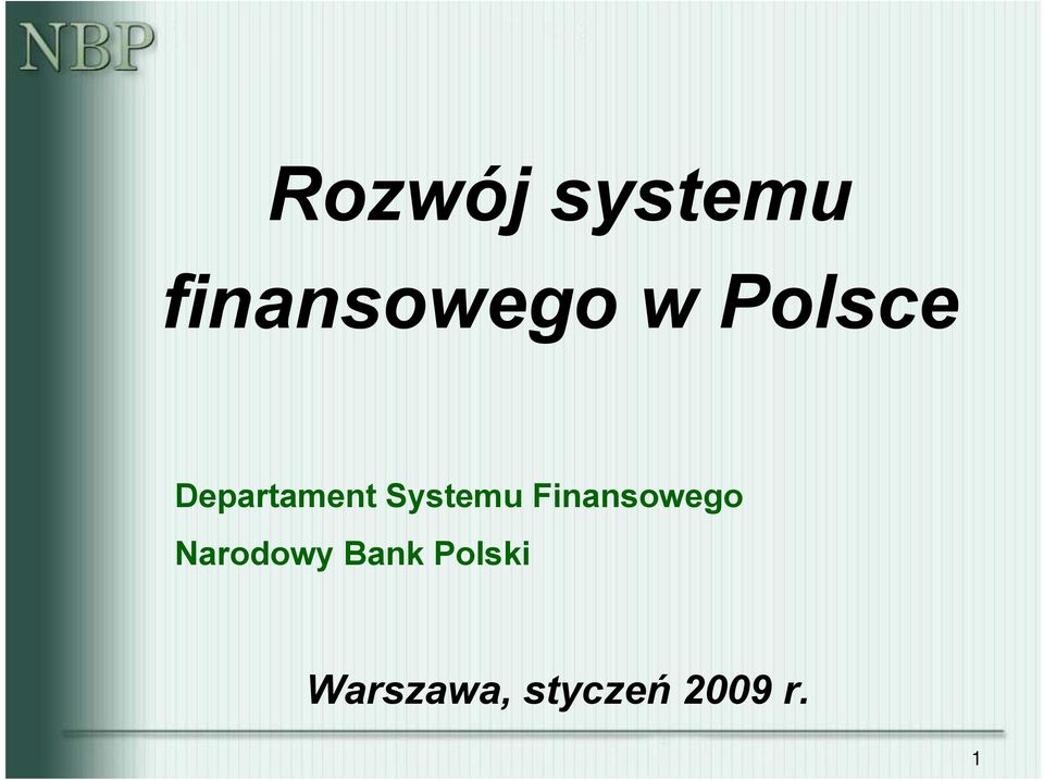 Finansowego Narodowy Bank