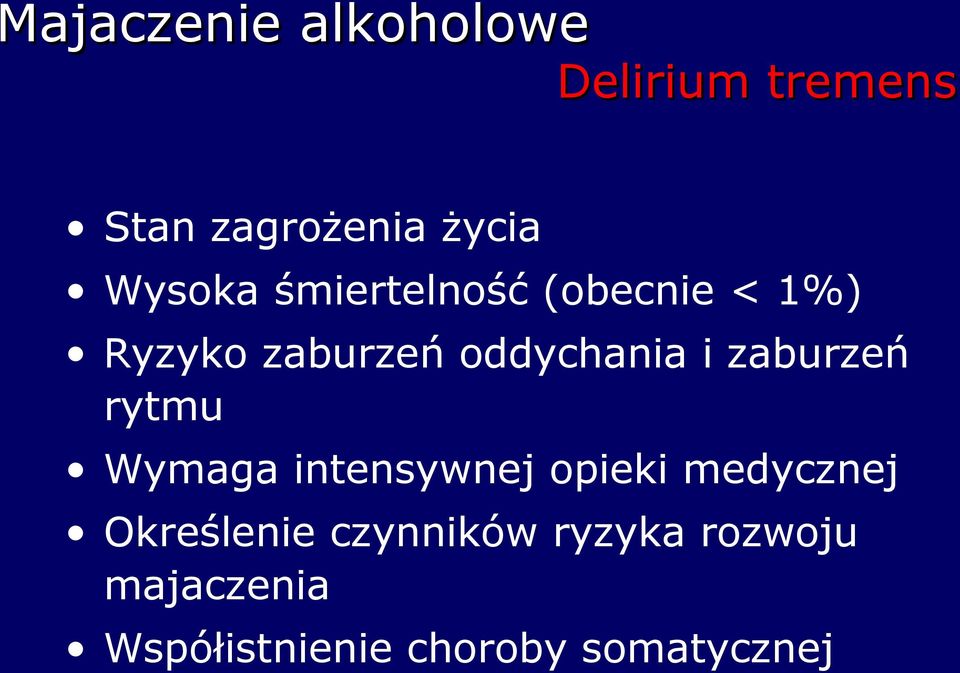 zaburzeń rytmu Wymaga intensywnej opieki medycznej Określenie