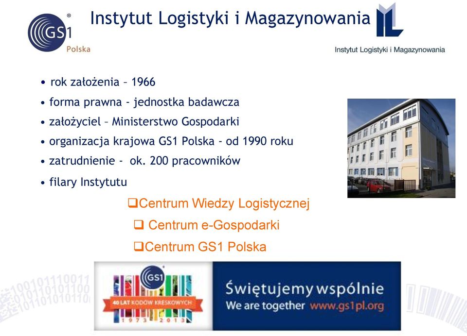 krajowa GS1 Polska - od 1990 roku zatrudnienie - ok.
