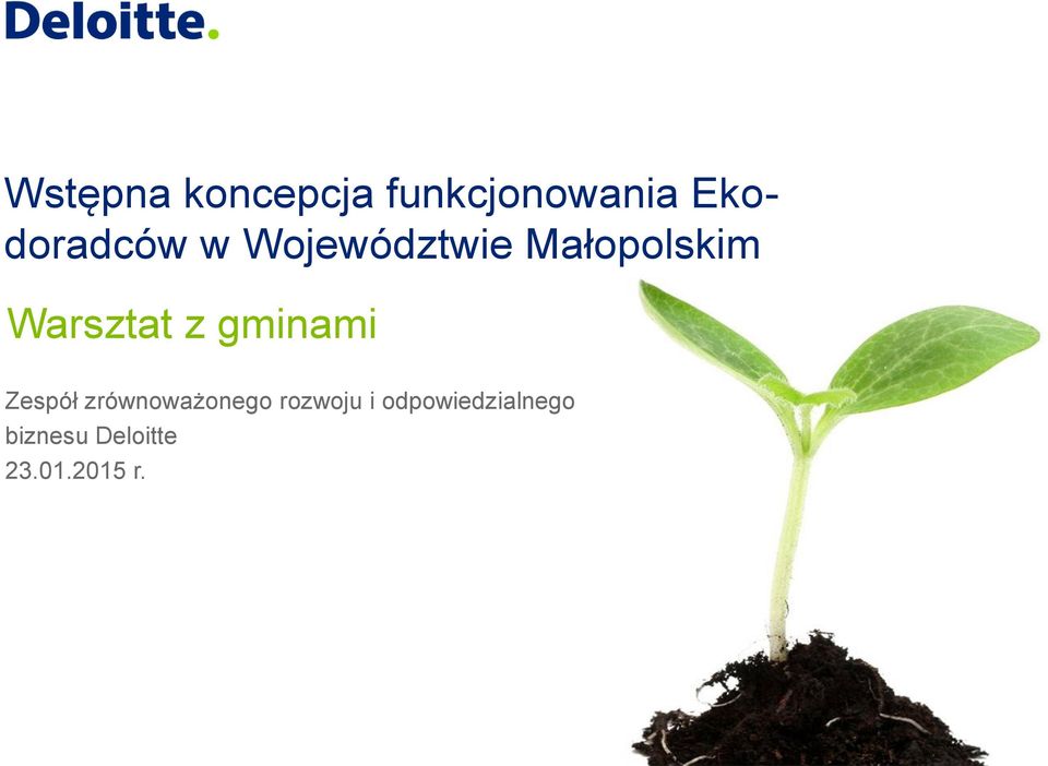 Warsztat z gminami Zespół zrównoważonego
