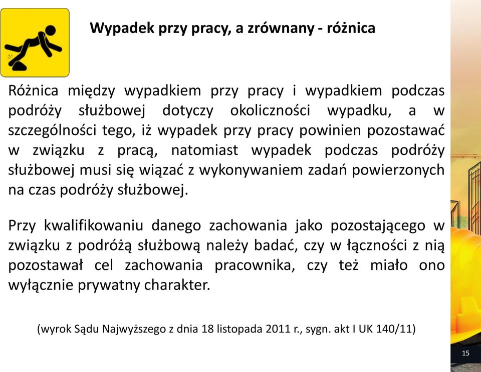 zadań powierzonych na czas podróży służbowej.