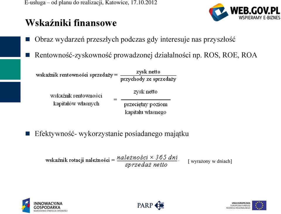 prowadzonej działalności np.