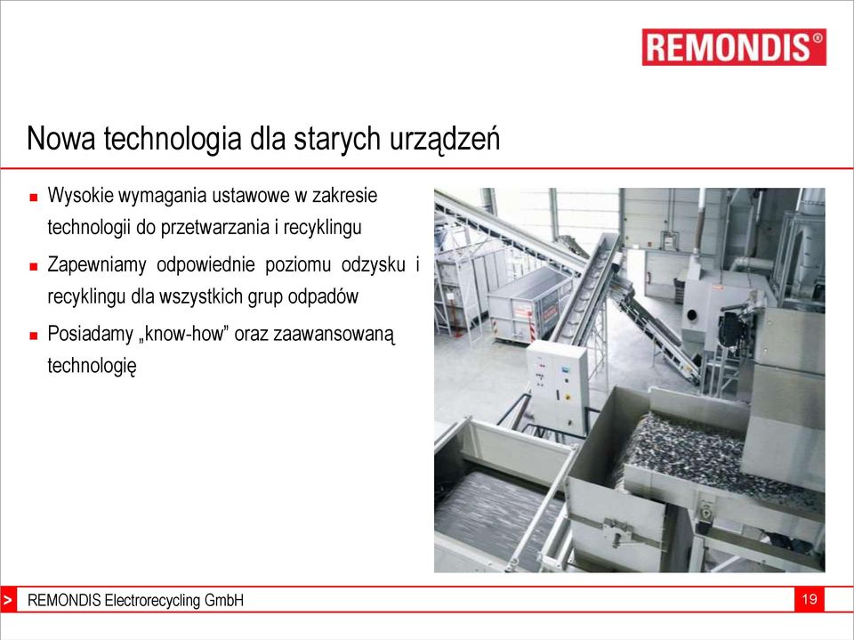 Zapewniamy odpowiednie poziomu odzysku i recyklingu dla