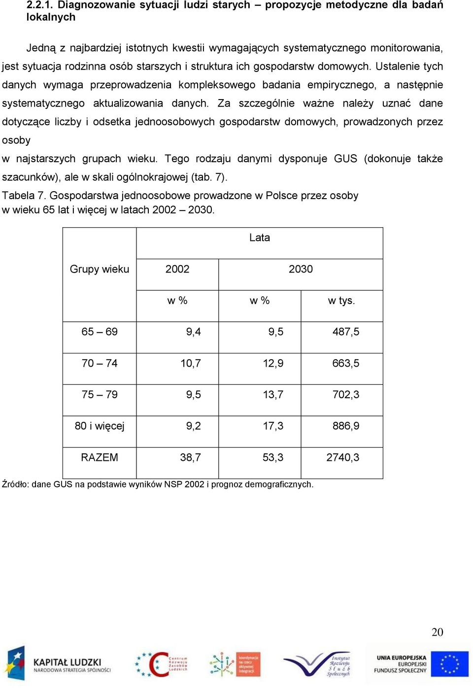 i struktura ich gospodarstw domowych. Ustalenie tych danych wymaga przeprowadzenia kompleksowego badania empirycznego, a następnie systematycznego aktualizowania danych.