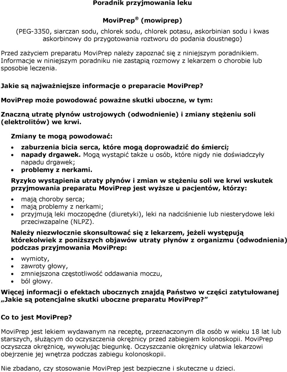 Jakie są najważniejsze informacje o preparacie MoviPrep?