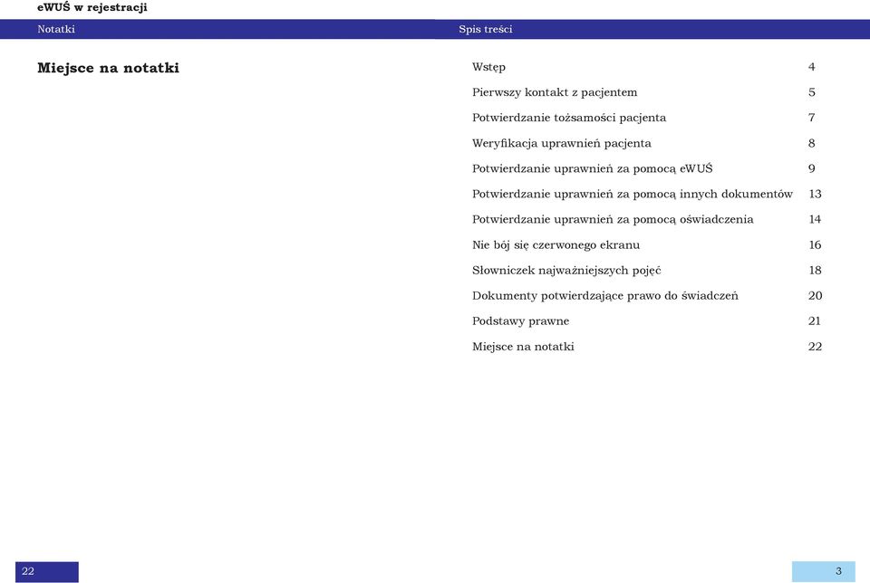 innych dokumentów 13 Potwierdzanie uprawnień za pomocą oświadczenia 14 Nie bój się czerwonego ekranu 16