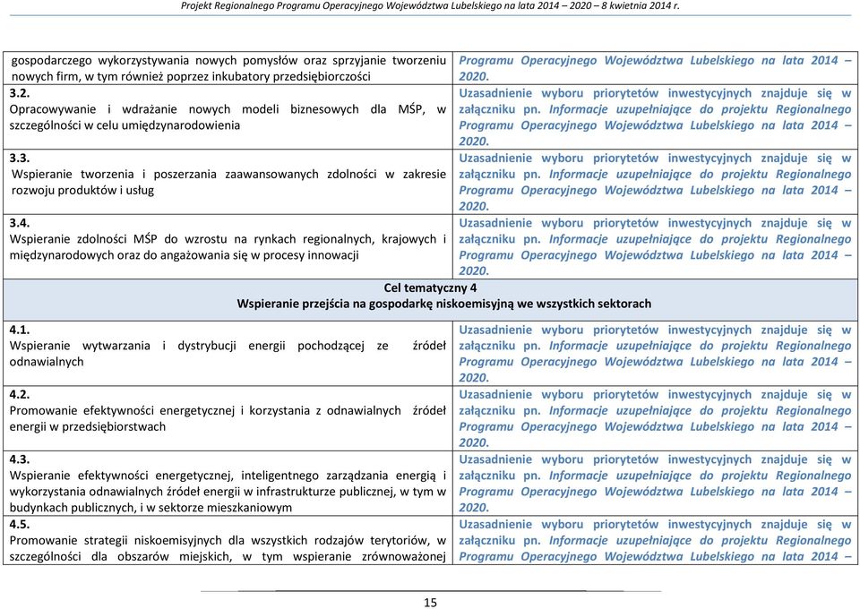 3. Wspieranie tworzenia i poszerzania zaawansowanych zdolności w zakresie rozwoju produktów i usług 3.4.