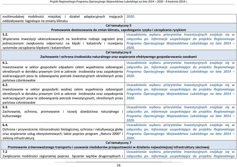 Wspieranie inwestycji ukierunkowanych na konkretne rodzaje zagrożeń przy jednoczesnym zwiększeniu odporności na klęski i katastrofy i rozwijaniu systemów zarządzania klęskami i katastrofami