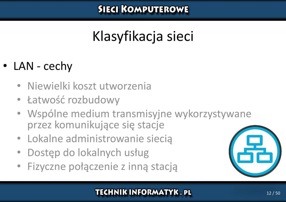 przez komunikujące się stacje Lokalne administrowanie siecią