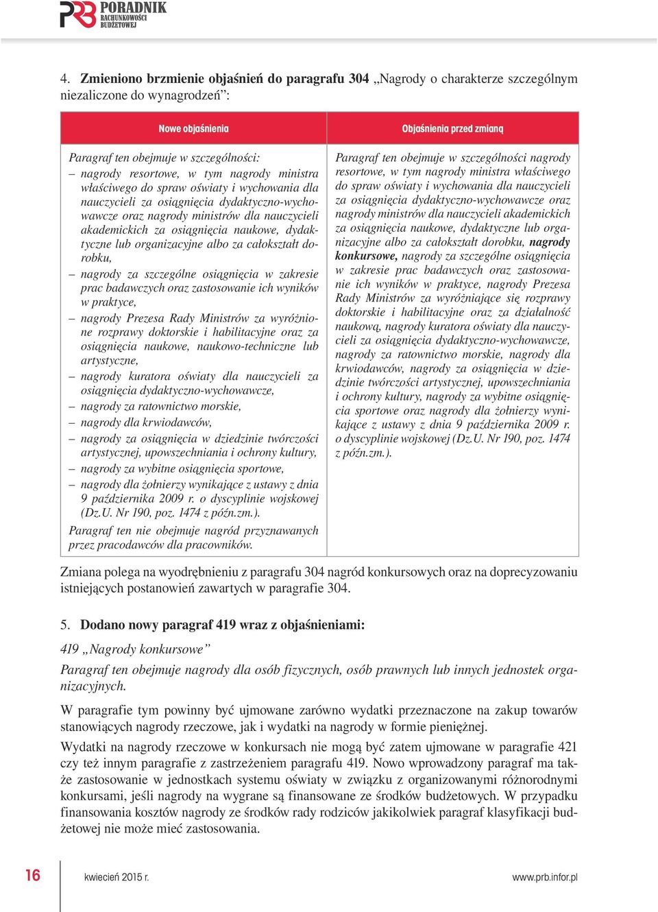 dydaktyczne lub organizacyjne albo za całokształt dorobku, nagrody za szczególne osiągnięcia w zakresie prac badawczych oraz zastosowanie ich wyników w praktyce, nagrody Prezesa Rady Ministrów za