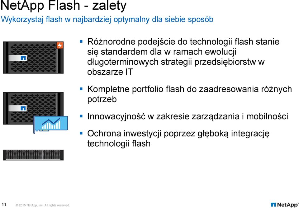 obszarze IT Kompletne portfolio flash do zaadresowania różnych potrzeb Innowacyjność w zakresie zarządzania i