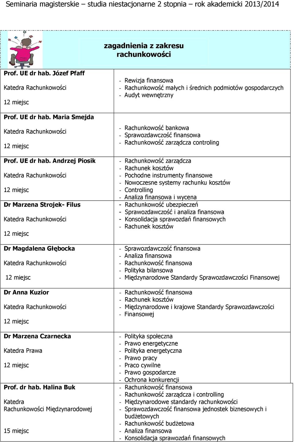 Maria Smejda Rachunkowości Prof. UE dr hab.