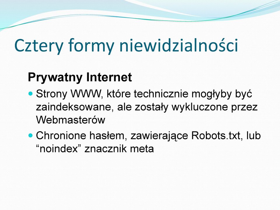 zaindeksowane, ale zostały wykluczone przez