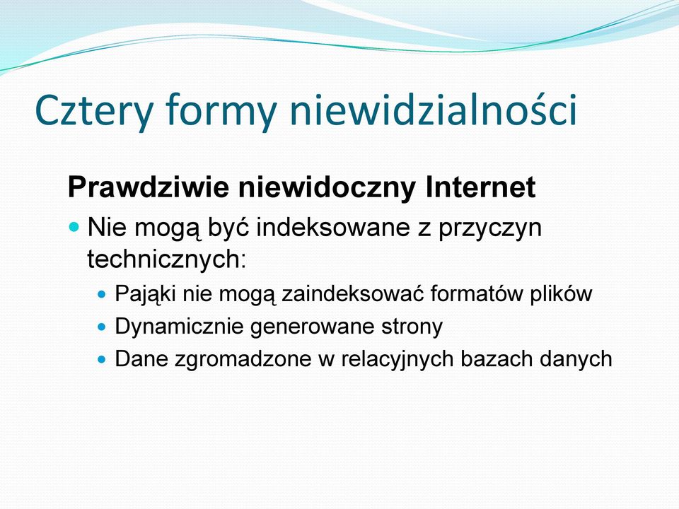 technicznych: Pająki nie mogą zaindeksować formatów
