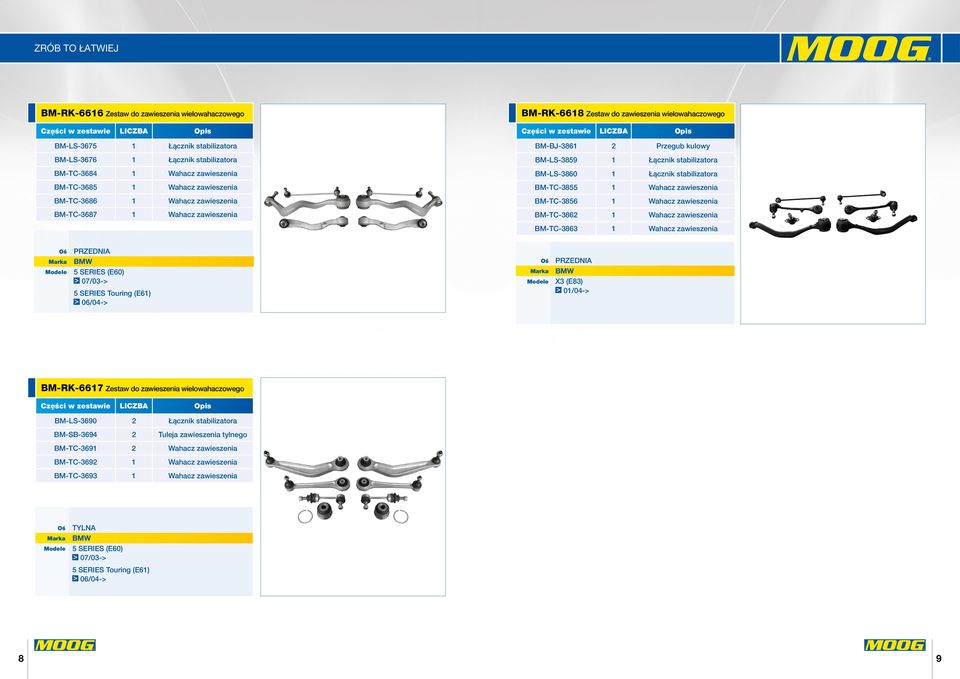 BM-TC-3855 1 Wahacz zawieszenia BM-TC-3856 1 Wahacz zawieszenia BM-TC-3862 1 Wahacz zawieszenia BM-TC-3863 1 Wahacz zawieszenia BMW 5 SERIES (E60) 07/03-> 5 SERIES Touring (E61) 06/04-> BMW X3 (E83)