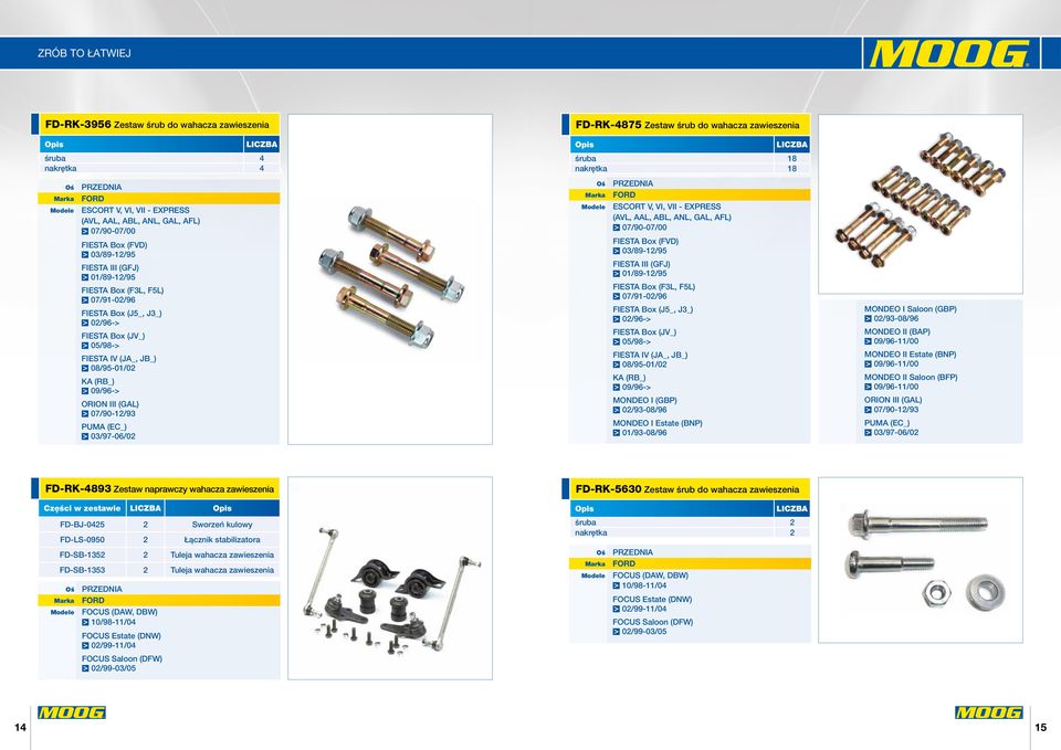 (RB_) 09/96-> ORION III (GAL) 07/90-12/93 PUMA (EC_) 03/97-06/02 ESCORT V, VI, VII - EXPRESS (AVL, AAL, ABL, ANL, GAL, AFL)  (RB_) 09/96-> MONDEO I (GBP) 02/93-08/96 MONDEO I Estate (BNP) 01/93-08/96