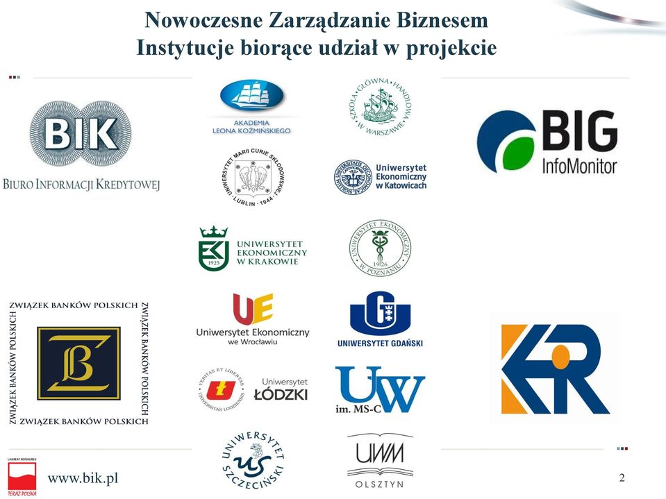 Instytucje biorące