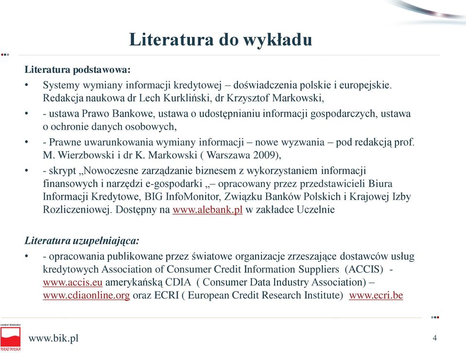 wymiany informacji nowe wyzwania pod redakcją prof. M. Wierzbowski i dr K.