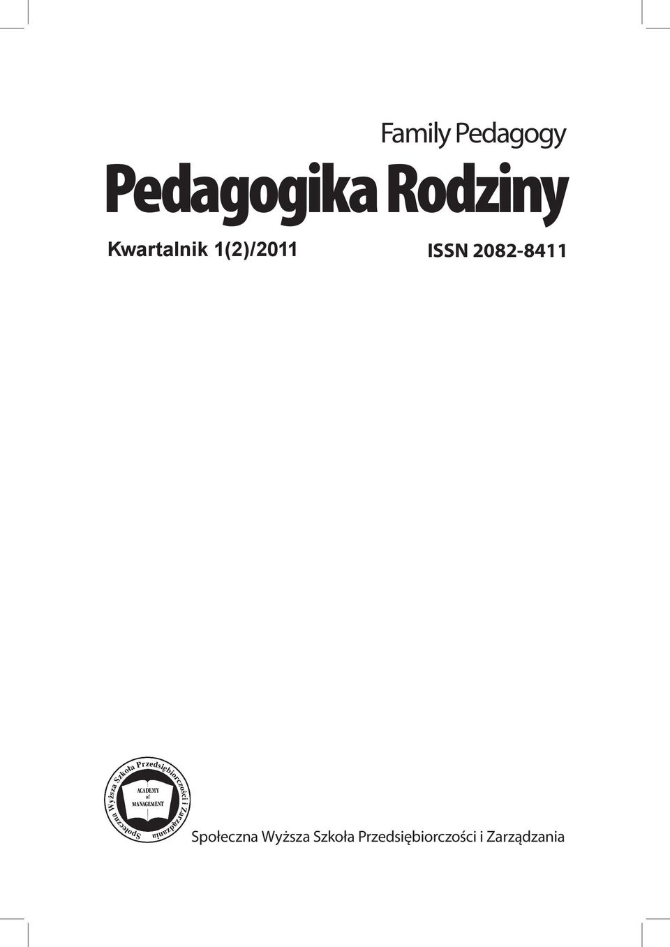 Family Pedagogy Pedagogika Family Rodziny