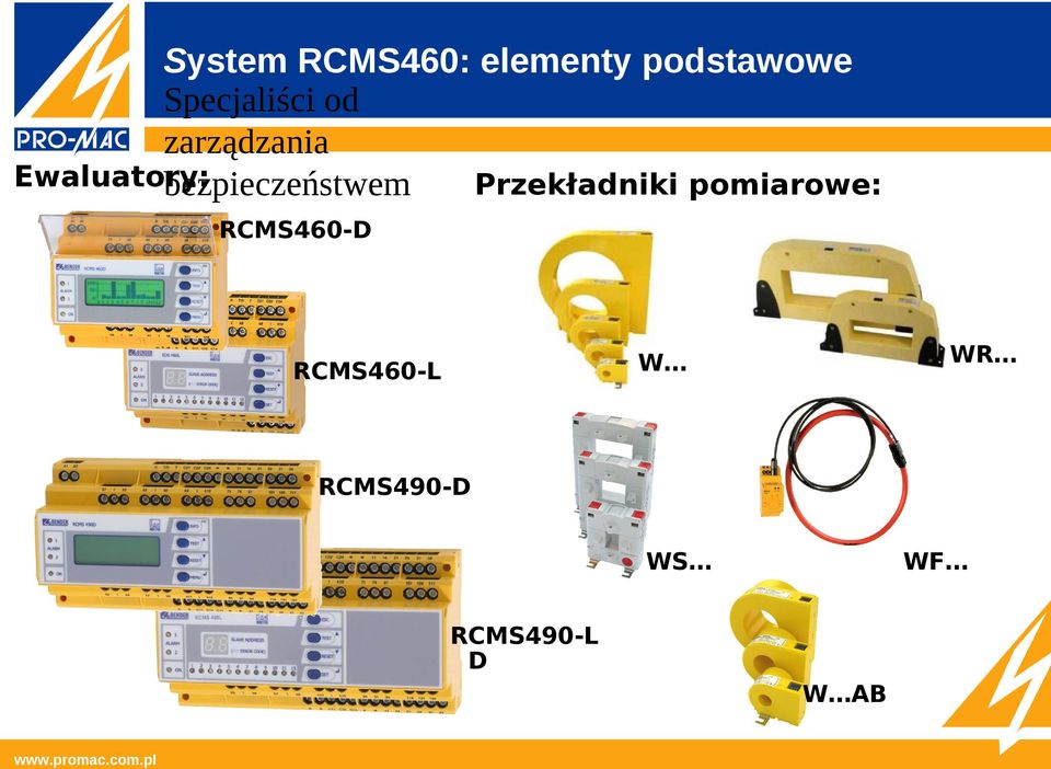 Przekładniki pomiarowe: RCMS460-D