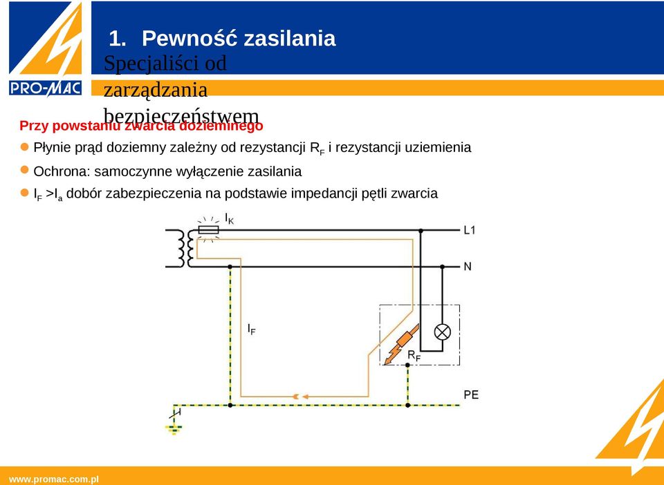 rezystancji uziemienia Ochrona: samoczynne wyłączenie