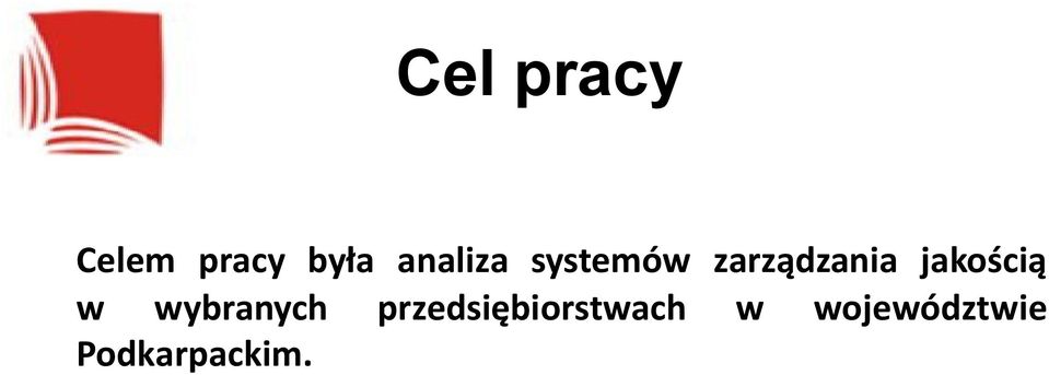 jakością w wybranych