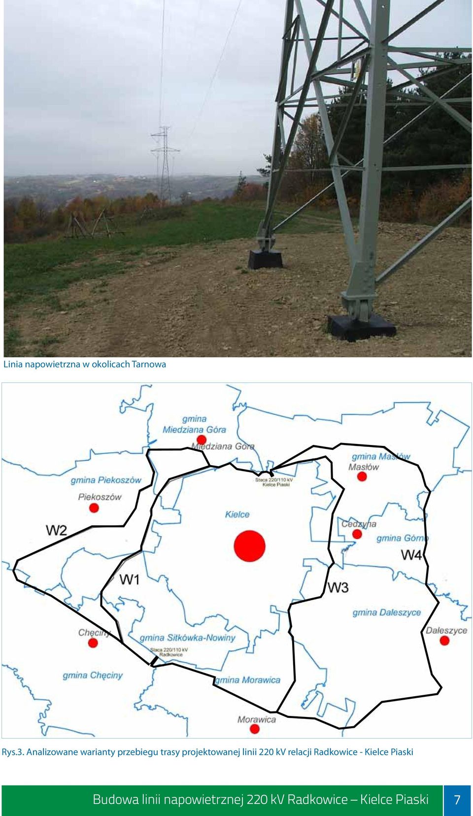linii 220 kv relacji Radkowice - Kielce Piaski