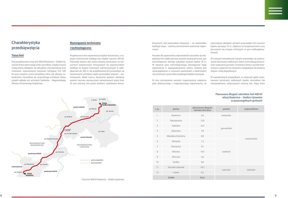 Nowy projekt zakłada też ominięcie Siedlecko Węgrowskiego Obszaru Chronionego Krajobrazu.