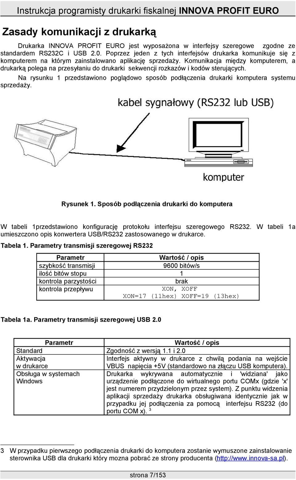 Komunikacja między komputerem, a drukarką polega na przesyłaniu do drukarki sekwencji rozkazów i kodów sterujących.