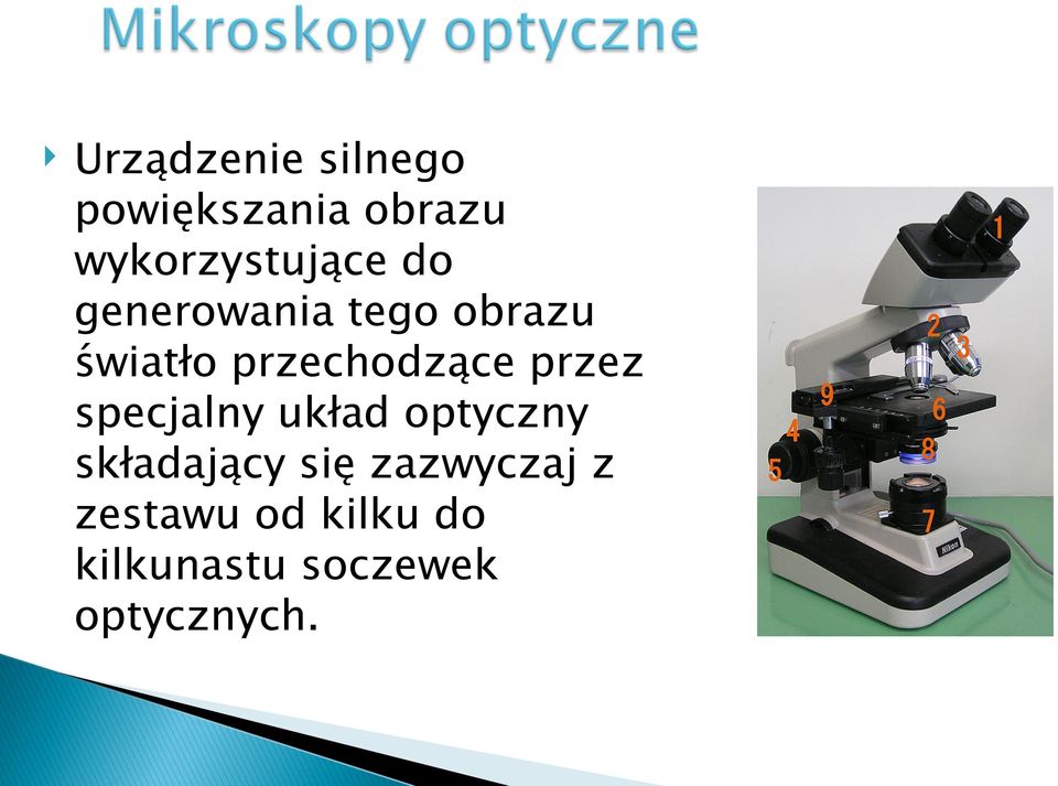 przechodzące przez specjalny układ optyczny