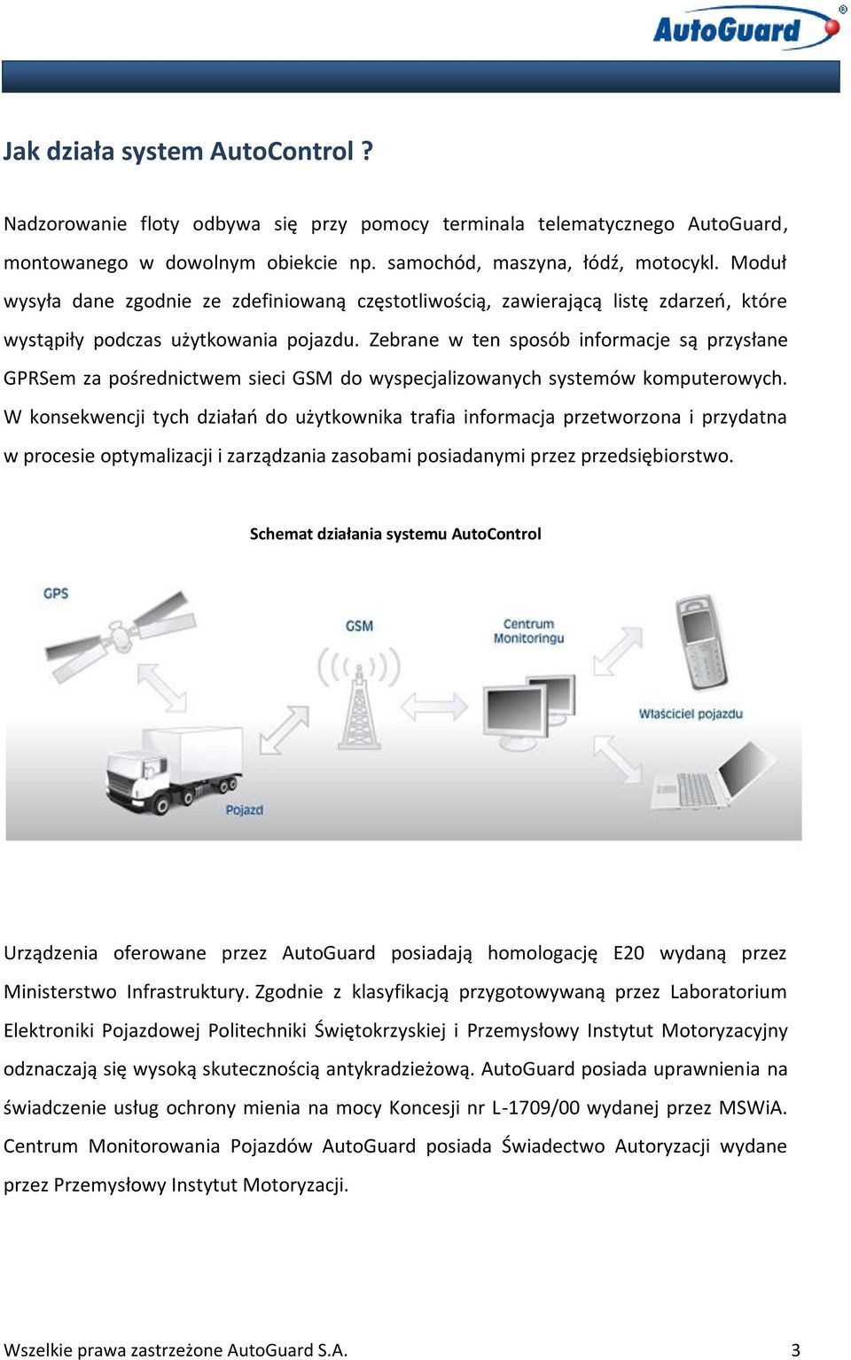 Zebrane w ten sposób informacje są przysłane GPRSem za pośrednictwem sieci GSM do wyspecjalizowanych systemów komputerowych.