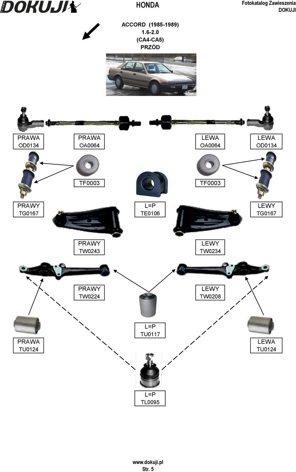 Katalog Honda Foto. Układ Zawieszenia I Układ Kierowniczy. Montuj Zadowolenie - Pdf Free Download