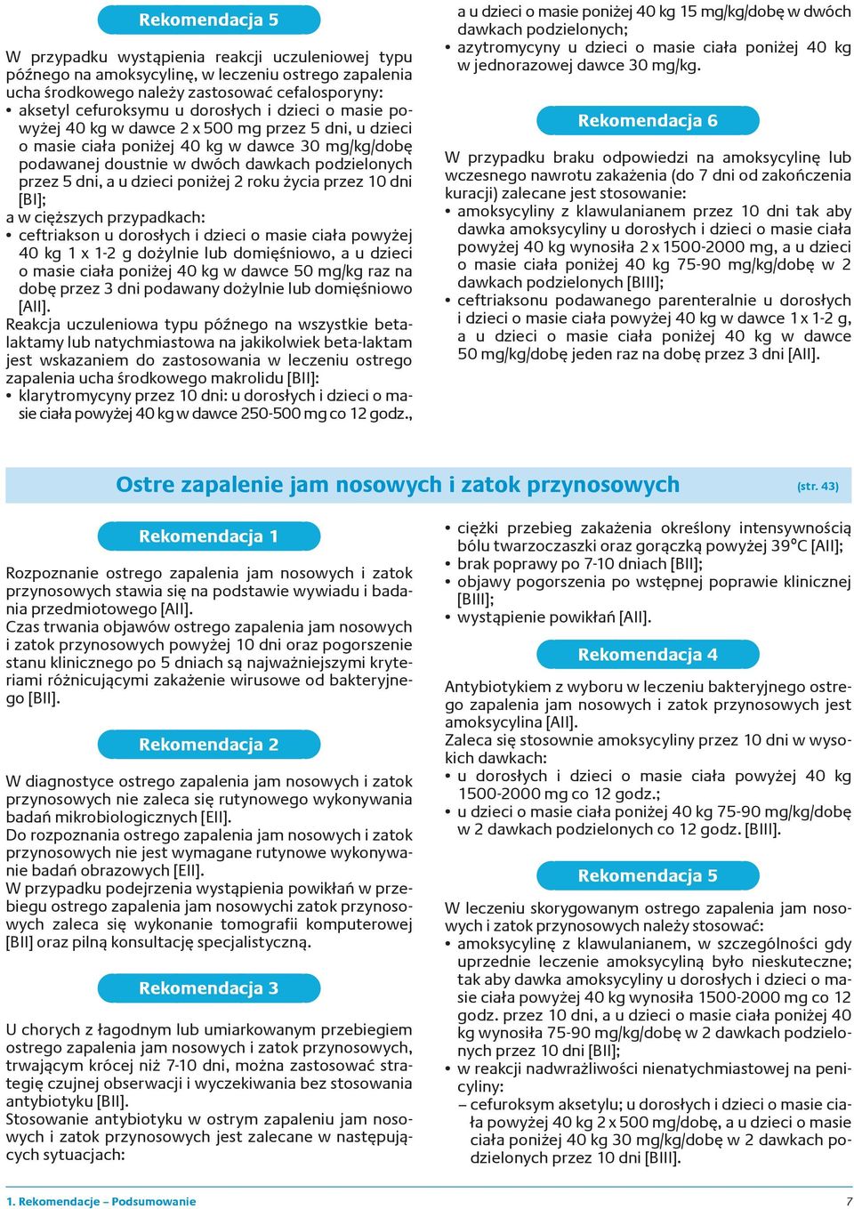 poniżej 2 roku życia przez 10 dni [BI]; a w cięższych przypadkach: ceftriakson u dorosłych i dzieci o masie ciała powyżej 40 kg 1 x 1-2 g dożylnie lub domięśniowo, a u dzieci o masie ciała poniżej 40