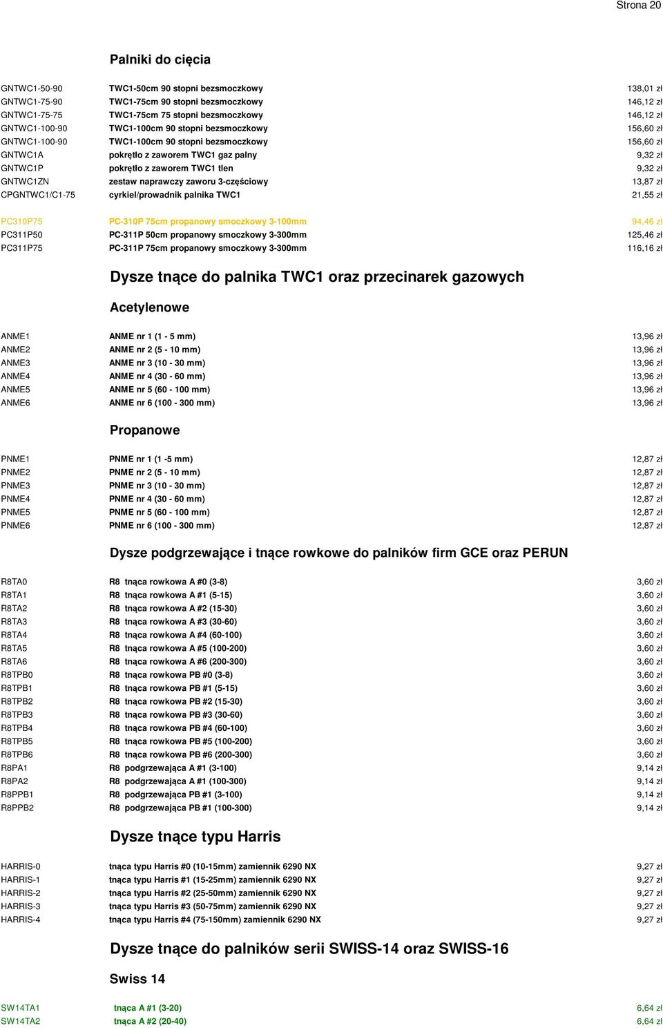 zaworu 3-częściowy cyrkiel/prowadnik palnika TWC1 138,01 zł 146,12 zł 146,12 zł 156,60 zł 156,60 zł 9,32 zł 9,32 zł 13,87 zł 21,55 zł PC310P75 PC311P50 PC311P75 PC-310P 75cm propanowy smoczkowy