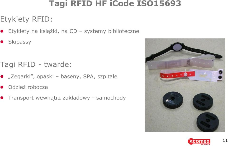 RFID - twarde: Zegarki, opaski baseny, SPA, szpitale