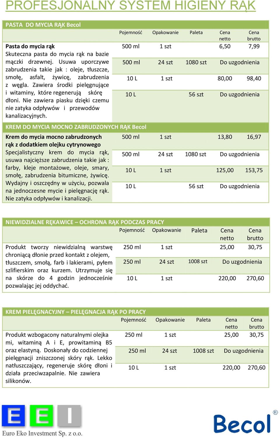 Nie zawiera piasku dzięki czemu nie zatyka odpływów i przewodów kanalizacyjnych.