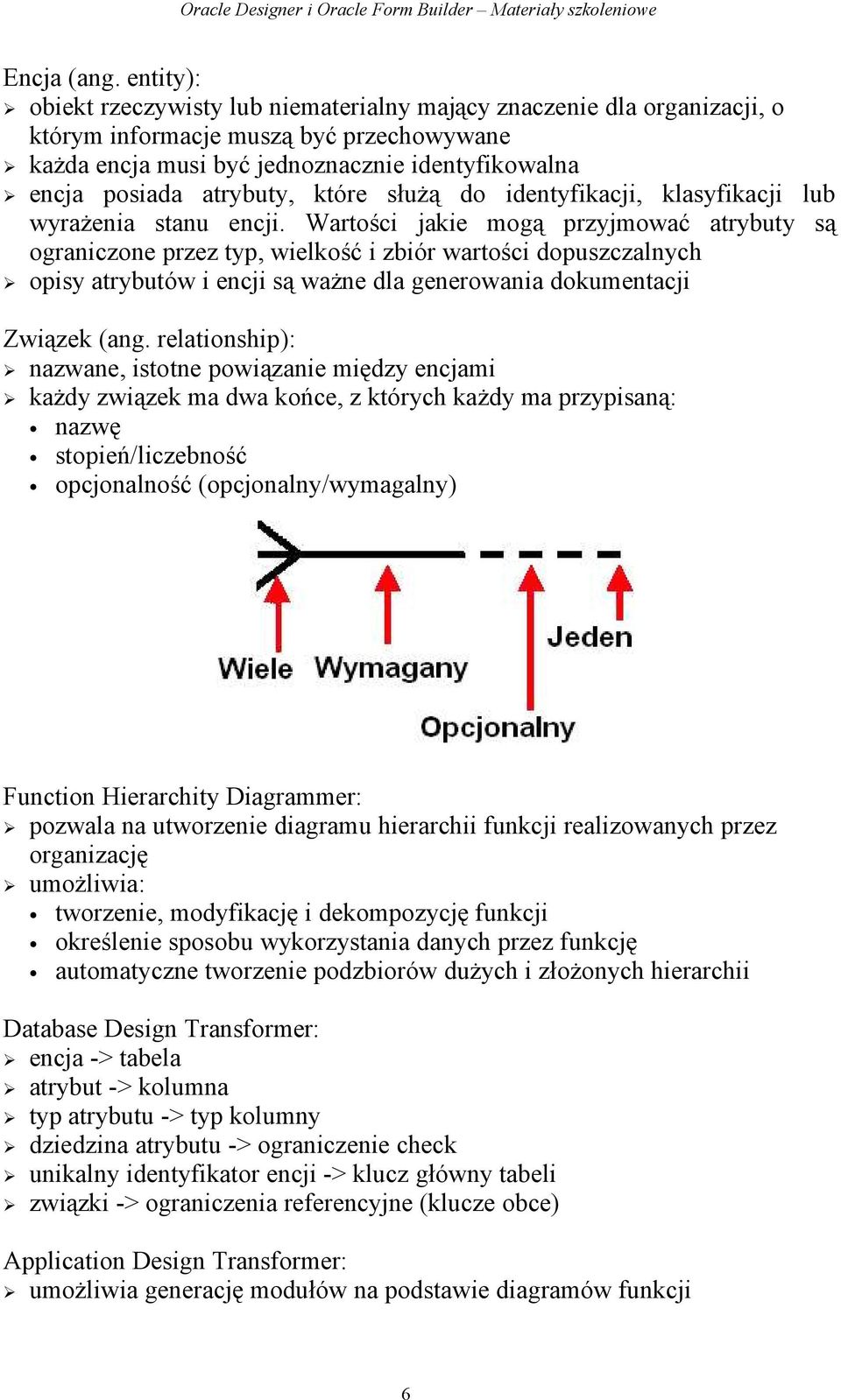 które służą do identyfikacji, klasyfikacji lub wyrażenia stanu encji.